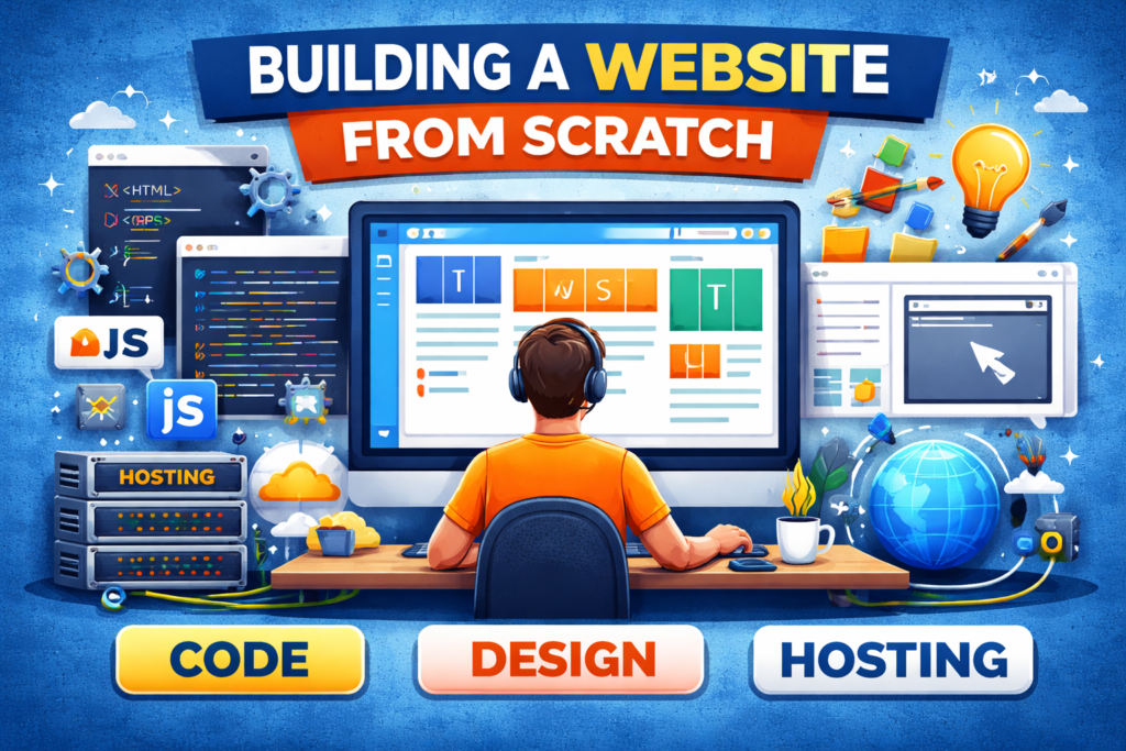 developer working on website creation