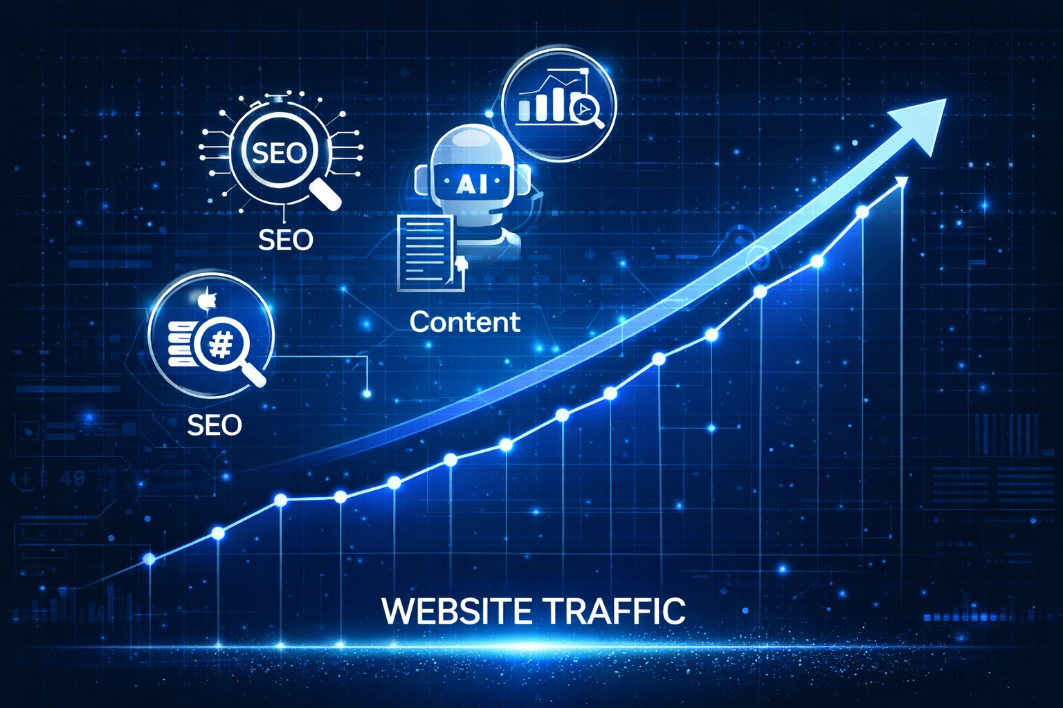 traffic graph growing with ai