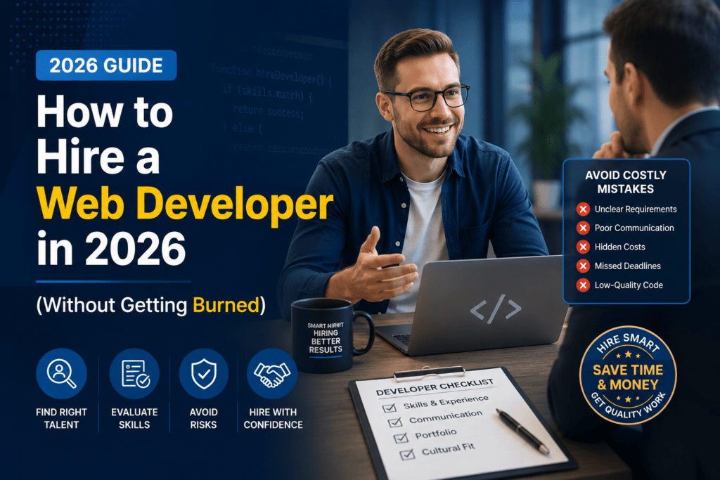 how to hire a web developer in 2026 (without getting burned)